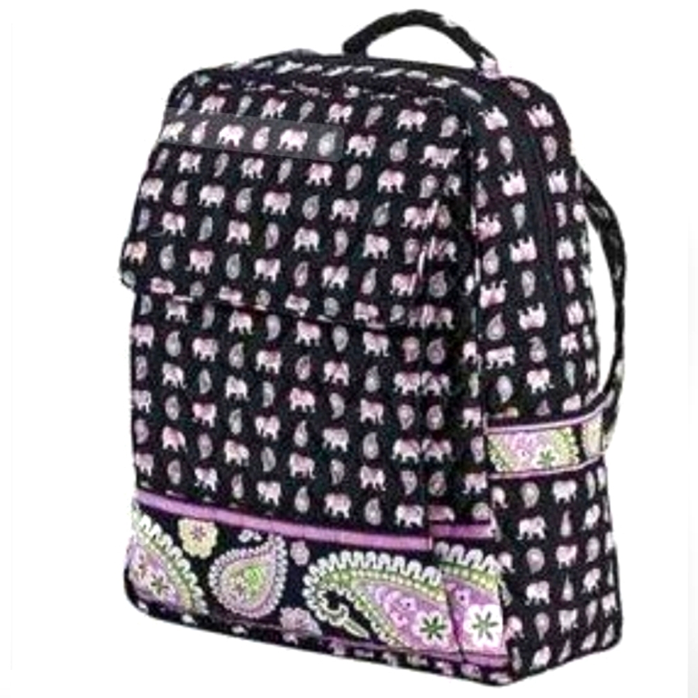 Vera Bradley Discontinued Pink Elephant Print Backpack